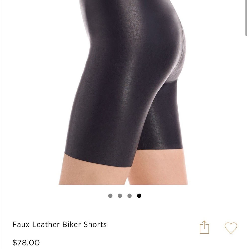 Commando faux leather biker shorts